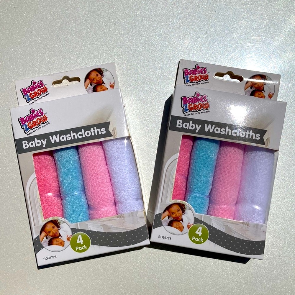 2-(4 Packs) Baby Washcloths